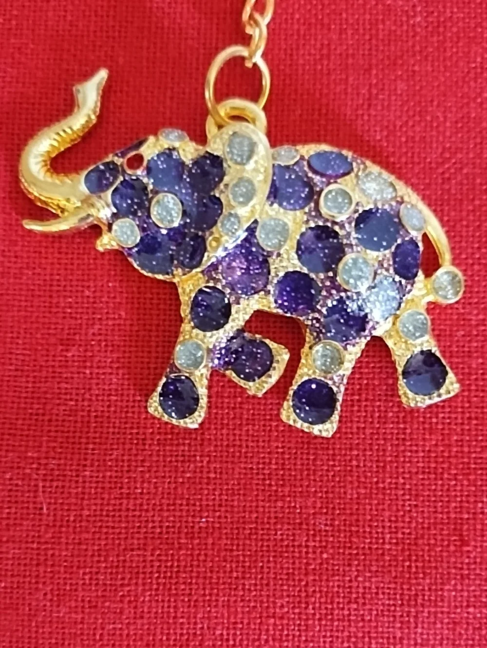 JEWELED ELEPHANT KEYCHAIN